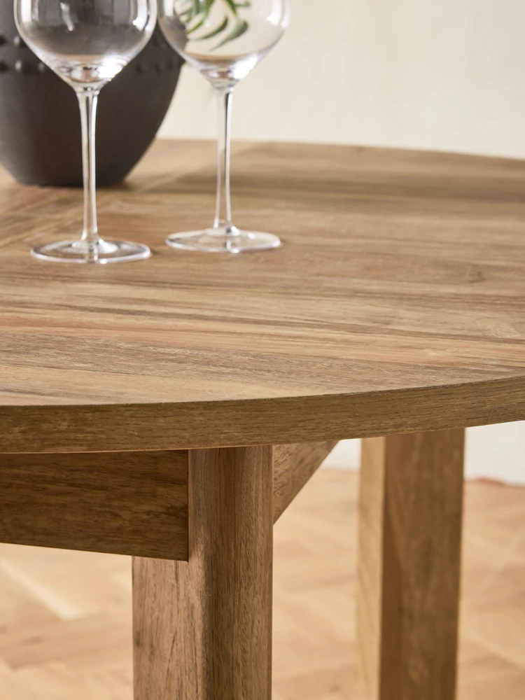 Natural Arches 4 to 6 Seater Round Extending Dining Table